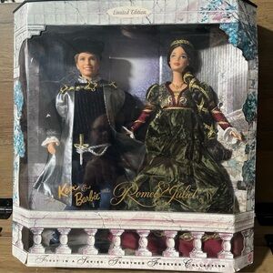 Authentic Collector Ken & Barbie as Romeo & Juliet NEW In Box Limited Edition